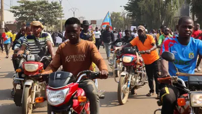 مدنيون يتجمعون في موكب للحشد ضد الاشتباكات في الكونغو