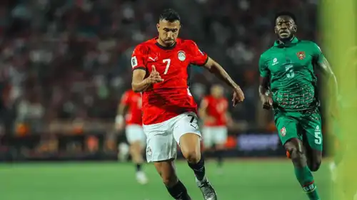 من مباراة مصر وغينيا بيساو