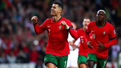 رونالدو في مباراة البرتغال وبولندا