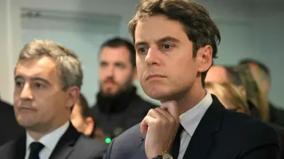 غابريال أتال (يمين) وجيرالد درامانين