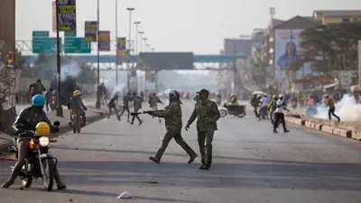 جانب من المظاهرات