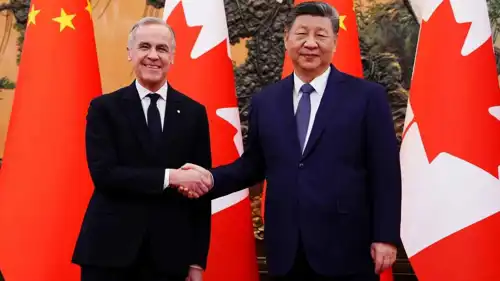 الرئيس الصيني شي ورئيس الوزراء الكندي كارني.