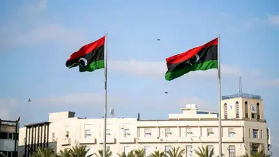 علم ليبيا في طرابلس