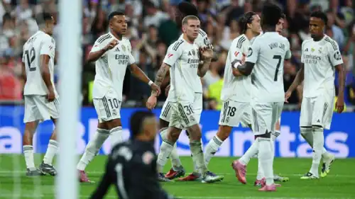 احتفال لاعبي ريال مدريد