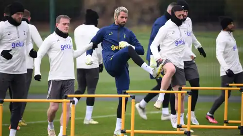 وايتلمان في تدريبات توتنهام