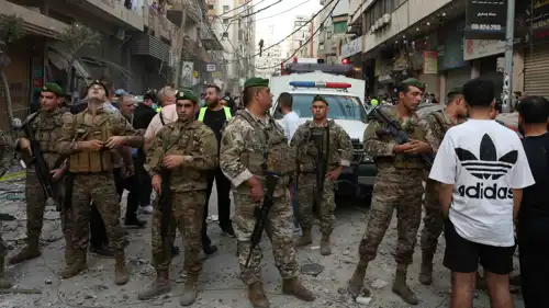 الجيش اللبناني في موقع ضربة إسرائيلية استهدفت "أبو علي طبطبائي"