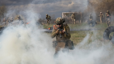 تمرين وهمي للقوات الأوكرانية