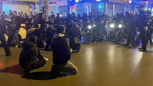 من الاحتجاجات في مدينة مشهد الإيرانية