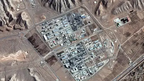 صورة التقطها قمر اصطناعي لمركز أصفهان للأبحاث النووية.