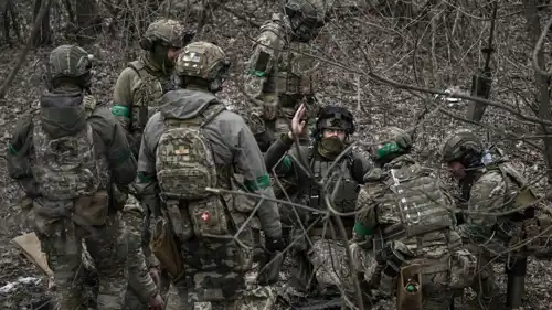 جنود أوكرانيون في منطقة دونباس