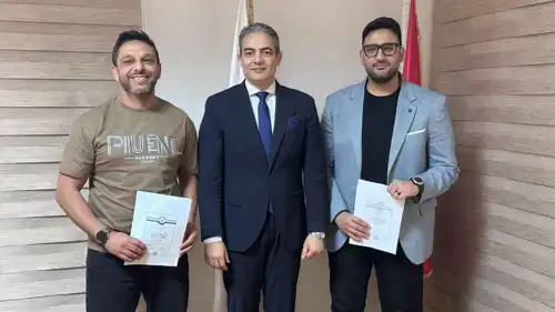 طارق سعده نقيب الإعلاميين مع محمد فاروق ومحمد عبد الجليل