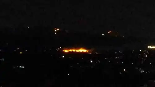 مشاهد احتراق الدبابتين الإسرائيليتين في الخيام