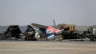 مطار صنعاء بعد الاستهداف الإسرائيلي