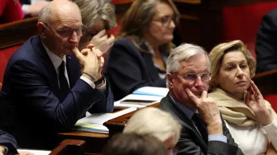 رئيس الوزراء الفرنسي ميشيل بارنييه خلال جلسة للجمعية الوطنية