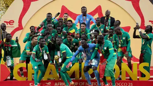 منتخب السنغال يحتفل بلقب أمم أفريقيا 2025