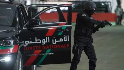 عنصر مسلح تابع لجهاز الأمن الوطني المغربي