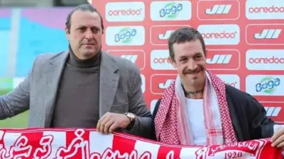 فيرغي شامبرز مع هيكل دخيل رئيس الإفريقي التونسي 