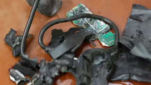 بقايا جهاز بيجر بعد تفجيره في لبنان