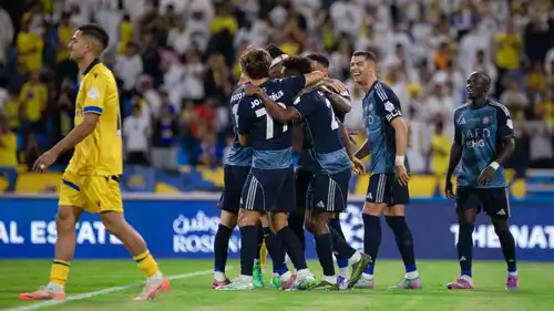 رونالدو وفيليكس في مباراة النصر ضد التعاون