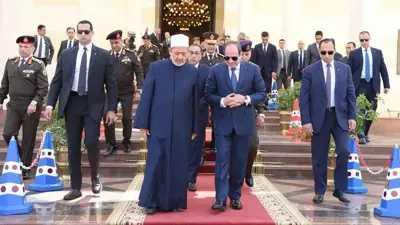 الرئيس المصري وشيخ الأزهر