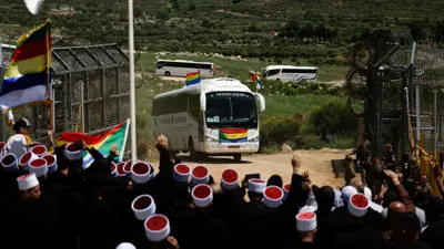 دروز من إسرائيل يستقبلون دروزا من سوريا