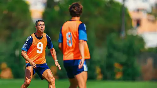 كريستيانو رونالدو في تدريبات النصر السعودي