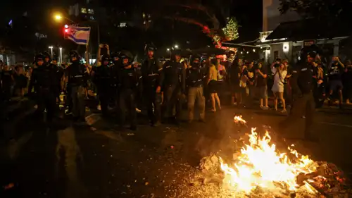 احتجاجات لعائلات الرهائن في إسرائيل