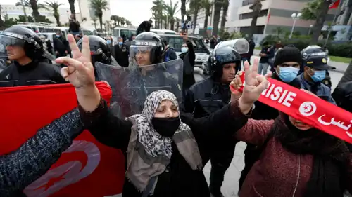 تحرك احتجاجي في تونس