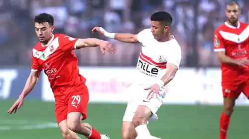 من مباراة الزمالك وشباب بلوزداد باستاد القاهرة