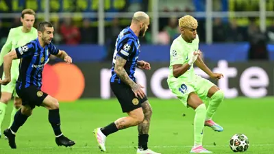 مباراة إنتر ميلان ضد برشلونة في دوري أبطال أوروبا