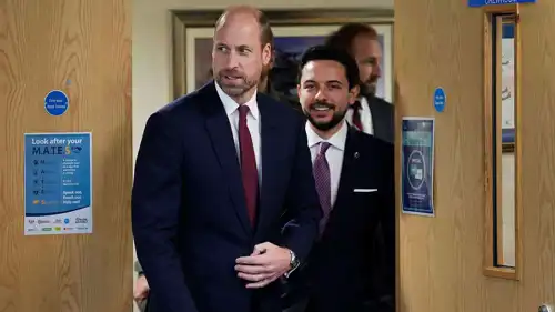 الأمير ويليام والأمير حسين بن عبدالله 