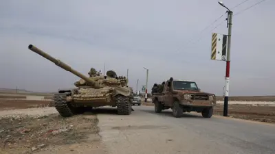 آليات مسلحين في ريف حمص