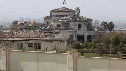 أضرار خلفتها مسيرة إيرانية في أربيل بالعراق