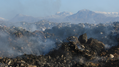 مكب نفايات يبعث غاز الميثان