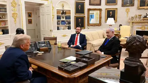 نتنياهو أمام ترامب في المكتب البيضاوي