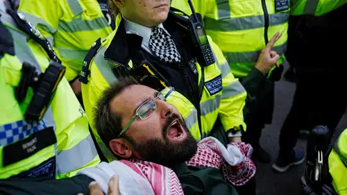 شرطة لندن تعتقل متظاهرا مؤيدا للفلسطينيين