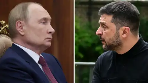 فلاديمير بوتين وفولوديمير زيلينسكي