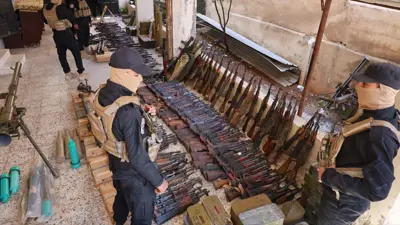 صورة نشرتها الداخلية السورية للمضبوطات