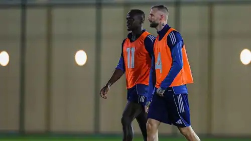 ساديو ماني في تدريب النصر السعودي