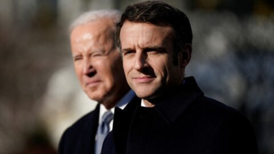 الرئيسان الفرنسي إيمانويل ماكرون والأمريكي جو بايدن