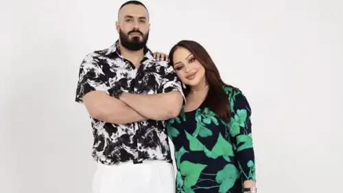 الشاعرة العراقية شهد الشمري وزوجها فهد زيد