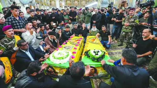 تشييع سابق لعناصر من الحشد الشعبي 