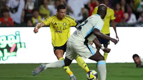 رونالدو خلال مباراة النصر والاتحاد