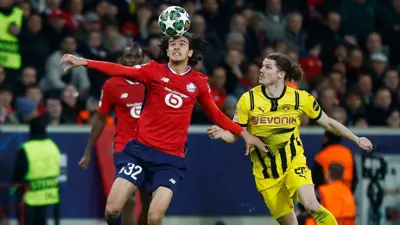 أيوب بوعدي في مباراة ليل ودورتموند