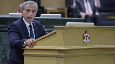 جعفر حسان يلقي كلمة أمام البرلمان الأردني