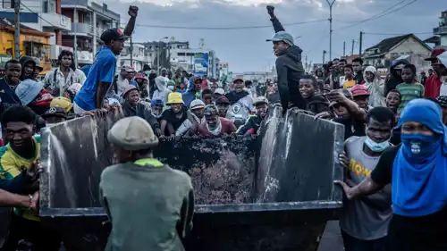 جانب من احتجاجات "جيل زد" في مدغشقر