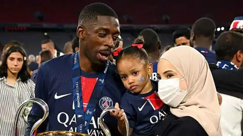 عثمان ديمبيلي وزوجته المغربية ريما إدبوش