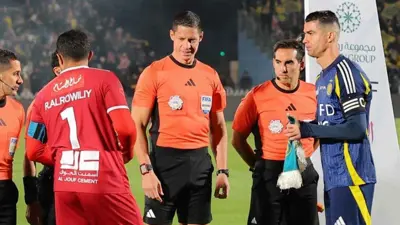 من مباراة النصر والعروبة