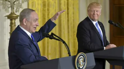 لقاء سابق بين نتنياهو وترامب