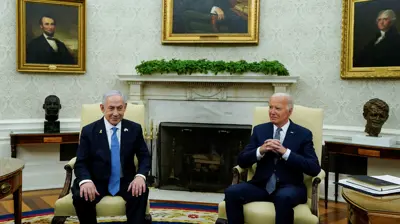 خلال لقاء بايدن ونتنياهو في واشنطن